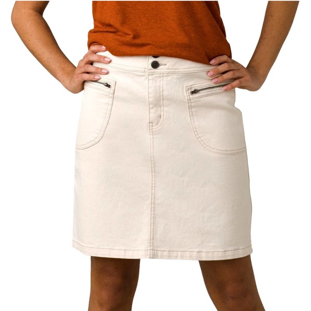 Prana Cream A-line Knee-length Skirt
